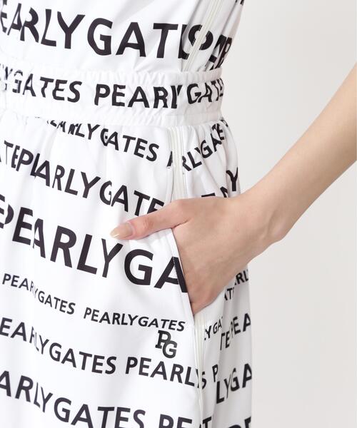 PEARLY GATES(パーリーゲイツ)の「【PEARLY GATES】ランダムロゴボーダー柄 スムース風ミニカノコ(スカート・レディース・ホワイト系その他・MEDIUM/SMALL/LARGE)」の6枚目の写真