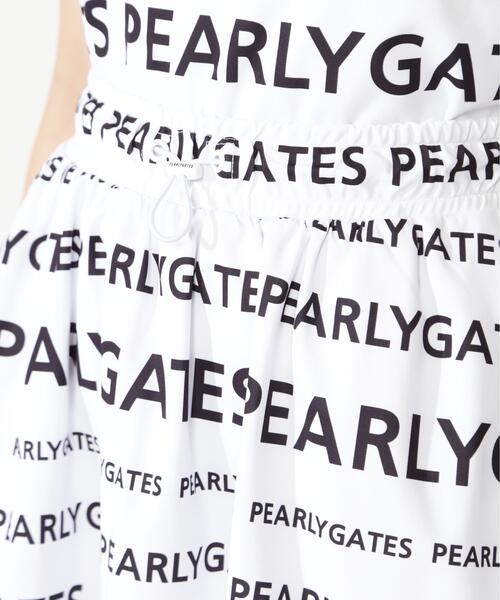 PEARLY GATES(パーリーゲイツ)の「【PEARLY GATES】ランダムロゴボーダー柄 スムース風ミニカノコ(スカート・レディース・ホワイト系その他・MEDIUM/SMALL/LARGE)」の7枚目の写真