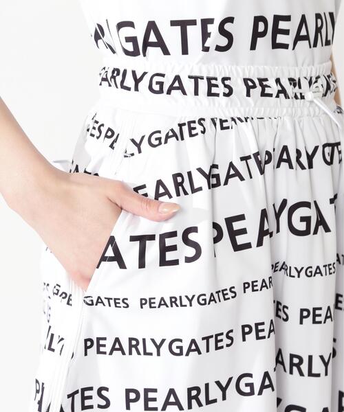 PEARLY GATES(パーリーゲイツ)の「【PEARLY GATES】ランダムロゴボーダー柄 スムース風ミニカノコ(スカート・レディース・ホワイト系その他・MEDIUM/SMALL/LARGE)」の8枚目の写真