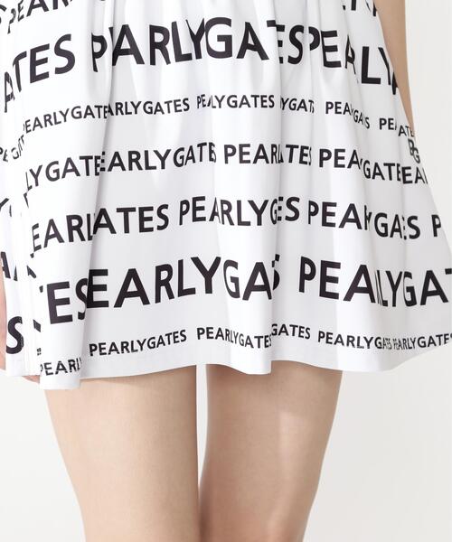 PEARLY GATES(パーリーゲイツ)の「【PEARLY GATES】ランダムロゴボーダー柄 スムース風ミニカノコ(スカート・レディース・ホワイト系その他・MEDIUM/SMALL/LARGE)」の9枚目の写真