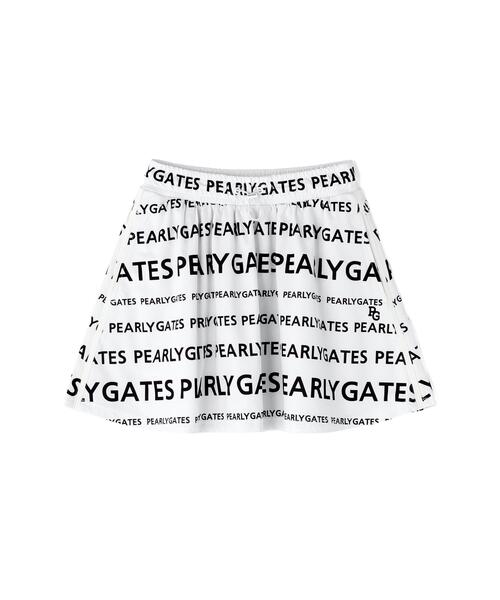 PEARLY GATES(パーリーゲイツ)の「【PEARLY GATES】ランダムロゴボーダー柄 スムース風ミニカノコ(スカート・レディース・ホワイト系その他・MEDIUM/SMALL/LARGE)」の11枚目の写真