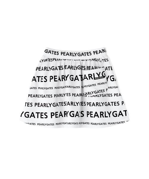 PEARLY GATES(パーリーゲイツ)の「【PEARLY GATES】ランダムロゴボーダー柄 スムース風ミニカノコ(スカート・レディース・ホワイト系その他・MEDIUM/SMALL/LARGE)」の12枚目の写真