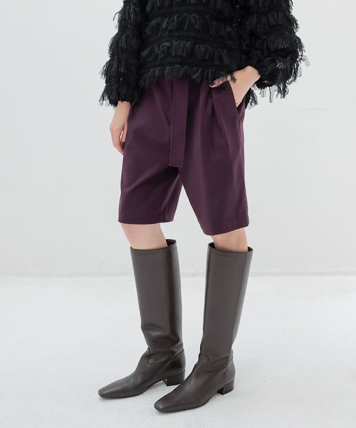 DRESSLAVE(ドレスレイブ)の「royal flannel half pants(ロイヤルフランネルハーフパンツ)(その他パンツ・レディース・ネイビー/プラム・38)」の3枚目の写真
