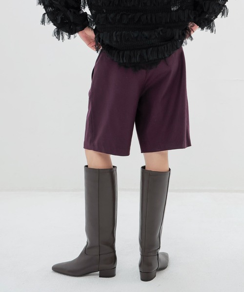 DRESSLAVE(ドレスレイブ)の「royal flannel half pants(ロイヤルフランネルハーフパンツ)(その他パンツ・レディース・ネイビー/プラム・38)」の4枚目の写真
