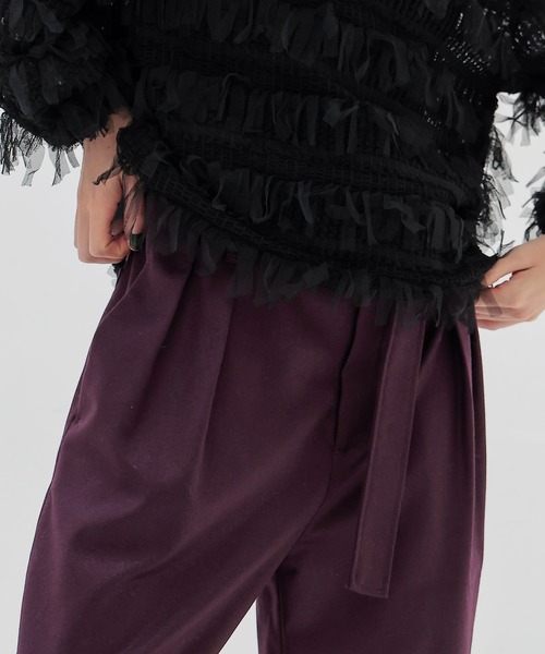DRESSLAVE(ドレスレイブ)の「royal flannel half pants(ロイヤルフランネルハーフパンツ)(その他パンツ・レディース・ネイビー/プラム・38)」の5枚目の写真