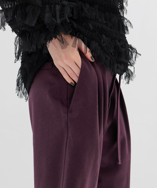 DRESSLAVE(ドレスレイブ)の「royal flannel half pants(ロイヤルフランネルハーフパンツ)(その他パンツ・レディース・ネイビー/プラム・38)」の6枚目の写真