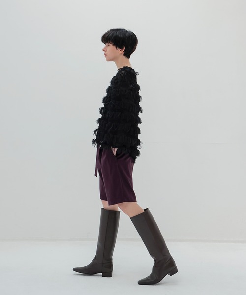 DRESSLAVE(ドレスレイブ)の「royal flannel half pants(ロイヤルフランネルハーフパンツ)(その他パンツ・レディース・ネイビー/プラム・38)」の8枚目の写真