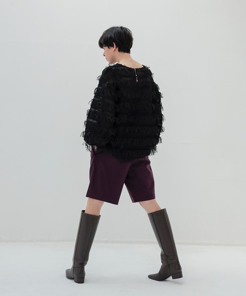 DRESSLAVE(ドレスレイブ)の「royal flannel half pants(ロイヤルフランネルハーフパンツ)(その他パンツ・レディース・ネイビー/プラム・38)」の9枚目の写真