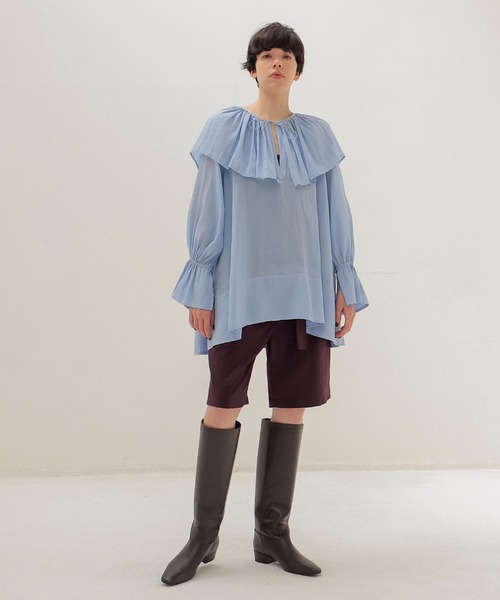 DRESSLAVE(ドレスレイブ)の「royal flannel half pants(ロイヤルフランネルハーフパンツ)(その他パンツ・レディース・ネイビー/プラム・38)」の12枚目の写真