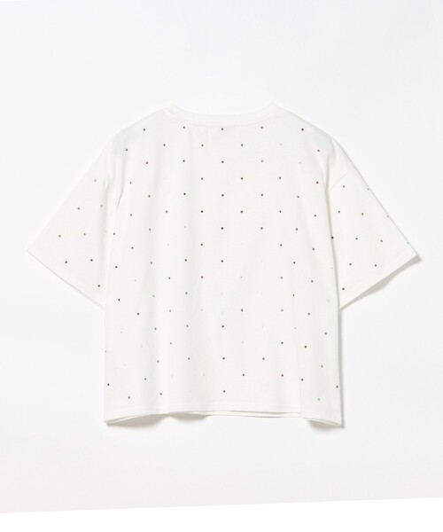 BEAMS HEART(ビームスハート)の「カラフル ラインストーン Tシャツ(Tシャツ/カットソー・レディース・オフホワイト/ブラック/ダークグリーン・FREE)」の12枚目の写真