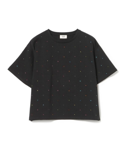 BEAMS HEART(ビームスハート)の「カラフル ラインストーン Tシャツ(Tシャツ/カットソー・レディース・オフホワイト/ブラック/ダークグリーン・FREE)」の15枚目の写真