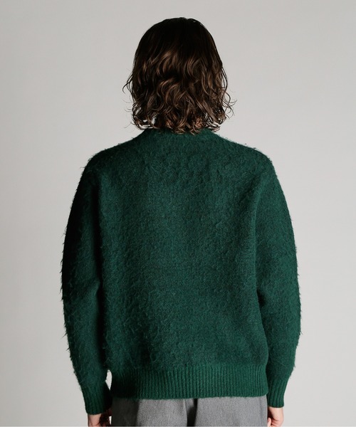 Schott(ショット)の「Schott/ショット/SHAGGY CREW KNIT/シャギー クルー ニット(ニット/セーター・メンズ・ワイン/グリーン/ネイビー・M/L/XL)」の5枚目の写真