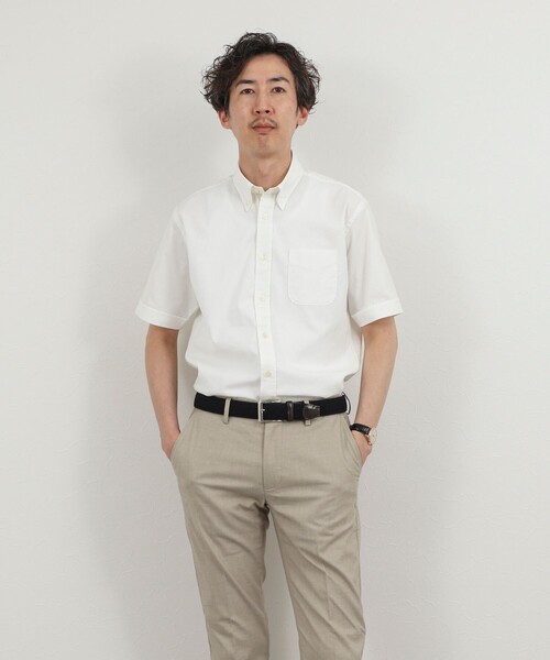NOLLEY’S(ノーリーズ)の「《ビジカジ対応》COOLMAX シアサッカーテープ ボタンダウン半袖シャツ 26SS(シャツ/ブラウス・メンズ・ブルー系その他/ネイビー/ホワイト/ベージュ系その他・S/M/L/XL)」の10枚目の写真