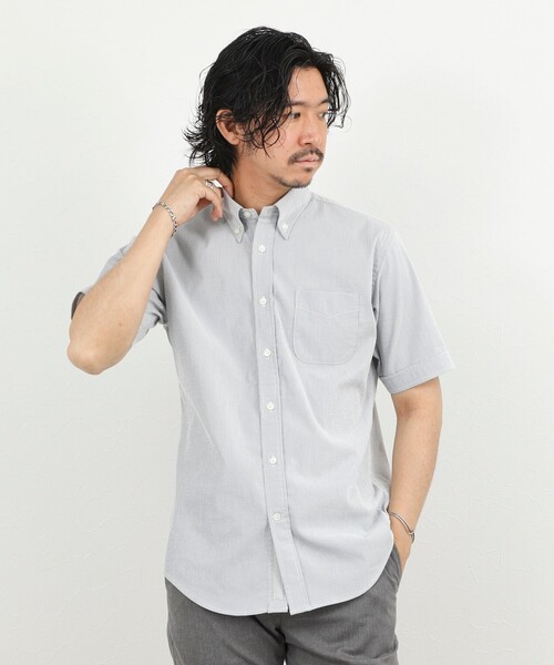 NOLLEY’S(ノーリーズ)の「《ビジカジ対応》COOLMAX シアサッカーテープ ボタンダウン半袖シャツ 26SS(シャツ/ブラウス・メンズ・ブルー系その他/ネイビー/ホワイト/ベージュ系その他・S/M/L/XL)」の21枚目の写真