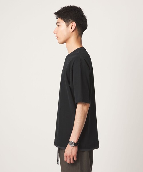 green label relaxing（グリーンレーベルリラクシング）の「ピケ フェイクレイヤード クルーネック 半袖 Ｔシャツ（Tシャツ/カットソー・メンズ・ブラック/ピンク/ホワイト・XL/S/M/L）」の17枚目の写真