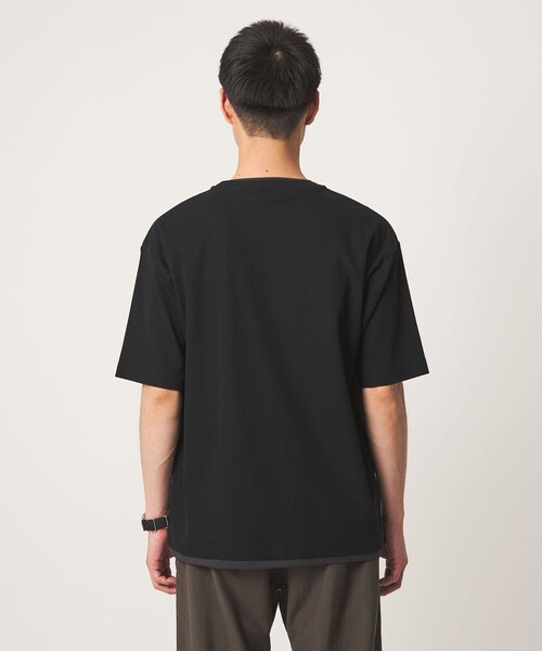 green label relaxing（グリーンレーベルリラクシング）の「ピケ フェイクレイヤード クルーネック 半袖 Ｔシャツ（Tシャツ/カットソー・メンズ・ブラック/ピンク/ホワイト・XL/S/M/L）」の18枚目の写真