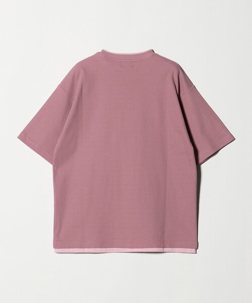 green label relaxing（グリーンレーベルリラクシング）の「ピケ フェイクレイヤード クルーネック 半袖 Ｔシャツ（Tシャツ/カットソー・メンズ・ブラック/ピンク/ホワイト・XL/S/M/L）」の20枚目の写真