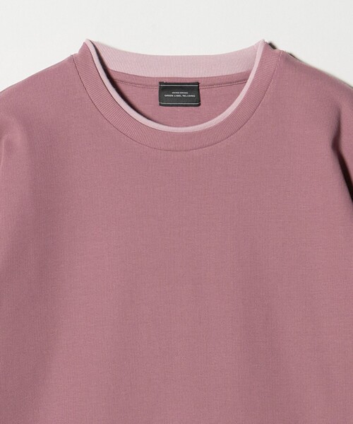 green label relaxing（グリーンレーベルリラクシング）の「ピケ フェイクレイヤード クルーネック 半袖 Ｔシャツ（Tシャツ/カットソー・メンズ・ブラック/ピンク/ホワイト・XL/S/M/L）」の21枚目の写真