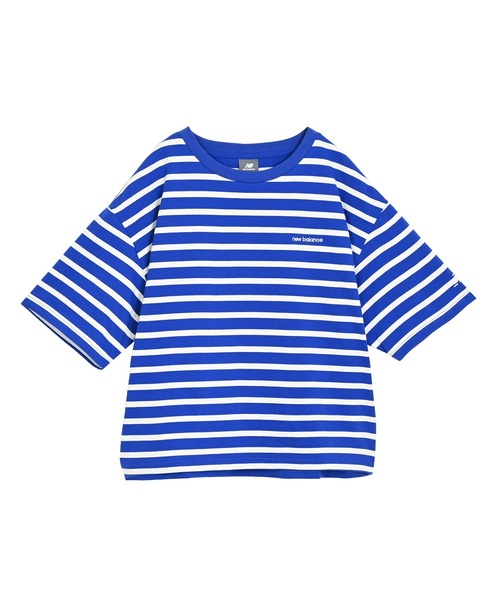 NEW BALANCE(ニューバランス)の「シューパッチストレイプドショートスリーブ(Tシャツ/カットソー・レディース・ロイヤルブルー・X-LARGE/LARGE/MEDIUM/SMALL)」の4枚目の写真