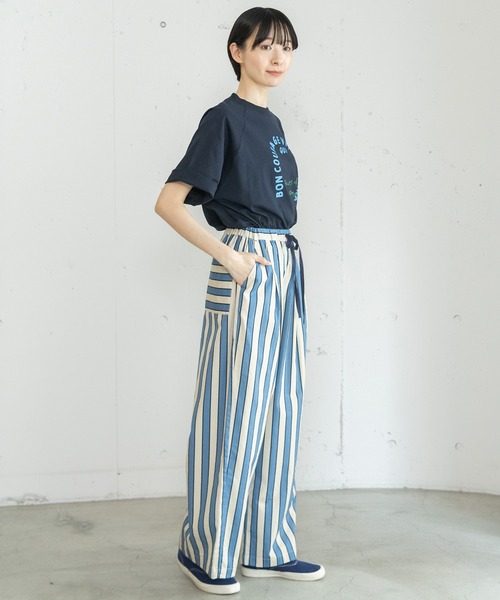 POU DOU DOU(プードゥドゥ)の「アーチロゴプリントラグランプルオーバー(Tシャツ/カットソー・レディース・オートミール/ネイビー/レッド・3)」の18枚目の写真