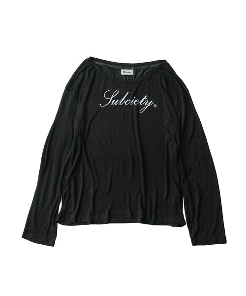 Subciety（サブサエティ）の「Off-shoulder sheer top（Tシャツ/カットソー・レディース・ブラック/ホワイト・FREE）」の21枚目の写真