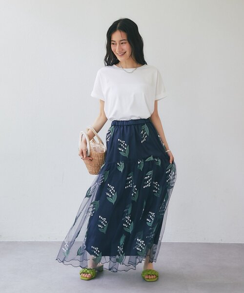 La boutique BonBon(ラブティックボンボン)の「ターンバックカットソー(Tシャツ/カットソー・レディース・ネイビー/オフホワイト/ピンク/ブラック/モカ・FREE)」の9枚目の写真