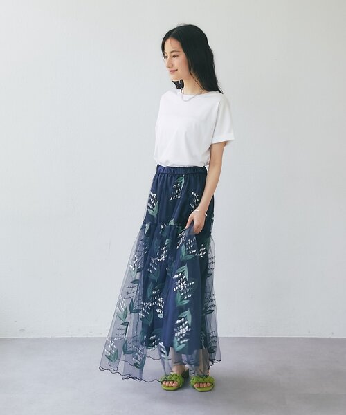 La boutique BonBon(ラブティックボンボン)の「ターンバックカットソー(Tシャツ/カットソー・レディース・ネイビー/オフホワイト/ピンク/ブラック/モカ・FREE)」の10枚目の写真