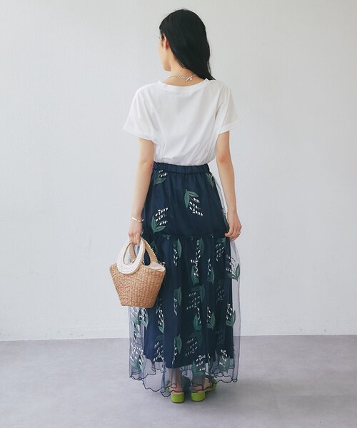 La boutique BonBon(ラブティックボンボン)の「ターンバックカットソー(Tシャツ/カットソー・レディース・ネイビー/オフホワイト/ピンク/ブラック/モカ・FREE)」の11枚目の写真