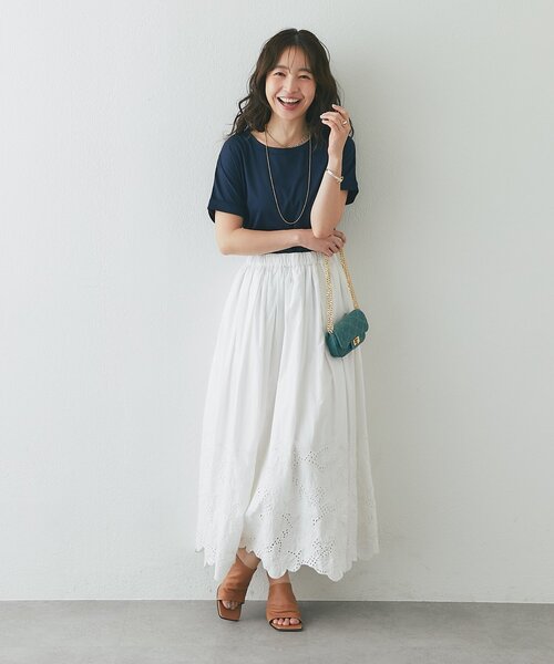 La boutique BonBon(ラブティックボンボン)の「【復刻・今すぐお届け!】ターンバックカットソー(Tシャツ/カットソー・レディース・ネイビー/オフホワイト/ピンク/ブラック・FREE)」の8枚目の写真