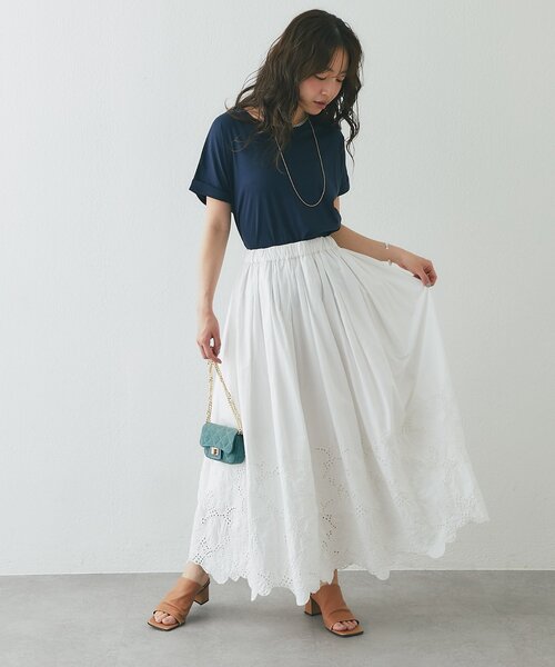La boutique BonBon(ラブティックボンボン)の「【復刻・今すぐお届け!】ターンバックカットソー(Tシャツ/カットソー・レディース・ネイビー/オフホワイト/ピンク/ブラック・FREE)」の11枚目の写真