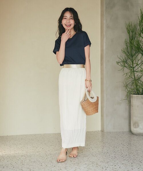 La boutique BonBon(ラブティックボンボン)の「【復刻・今すぐお届け!】ターンバックカットソー(Tシャツ/カットソー・レディース・ネイビー/オフホワイト/ピンク/ブラック・FREE)」の17枚目の写真