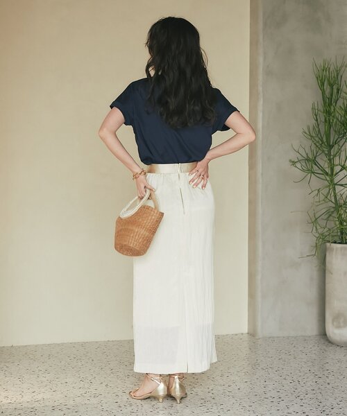 La boutique BonBon(ラブティックボンボン)の「【復刻・今すぐお届け!】ターンバックカットソー(Tシャツ/カットソー・レディース・ネイビー/オフホワイト/ピンク/ブラック・FREE)」の19枚目の写真
