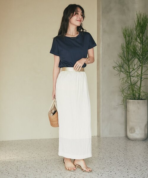 La boutique BonBon(ラブティックボンボン)の「【復刻・今すぐお届け!】ターンバックカットソー(Tシャツ/カットソー・レディース・ネイビー/オフホワイト/ピンク/ブラック・FREE)」の20枚目の写真