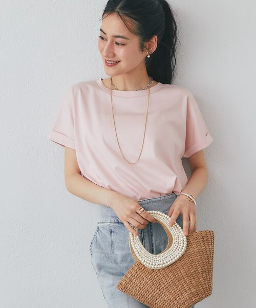 La boutique BonBon(ラブティックボンボン)の「【復刻・追加オーダー決定!】ターンバックカットソー(Tシャツ/カットソー・レディース・ネイビー/オフホワイト/ピンク/ブラック・FREE)」の21枚目の写真