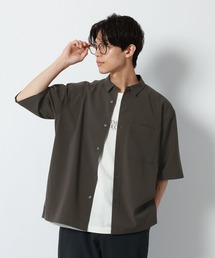 WEB限定】JUST fit ウールライク ボックス シルエット 半袖 シャツ