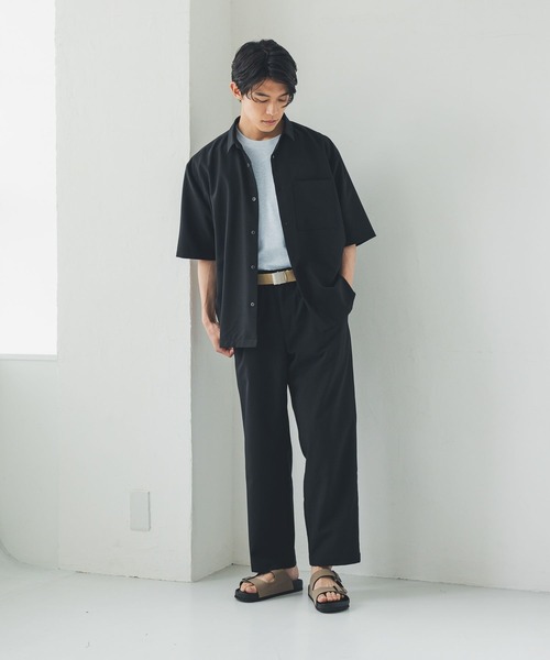 GLOBAL WORK(グローバルワーク)の「ノンストレスリッチシャツ半袖/634289(シャツ/ブラウス・メンズ・アッシュグレー/ブラック/ライトグリーン・SMALL/X-LARGE/MEDIUM/LARGE)」の4枚目の写真