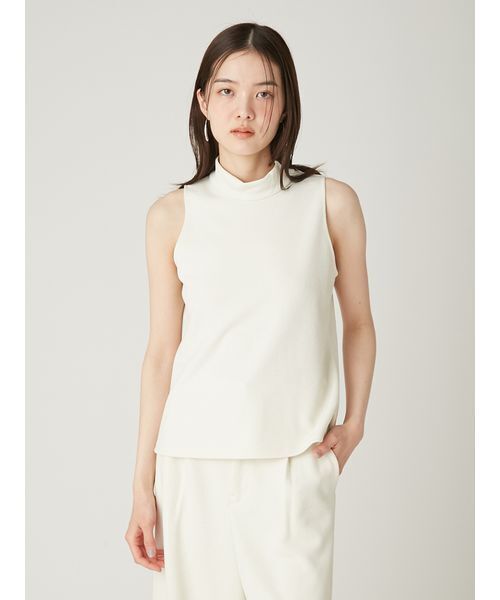 FRAY I.D(フレイアイディー)の「ハイネックカットソートップス/ウォッシャブル(Tシャツ/カットソー・レディース・アイボリー/ブラック/マルチ・F)」の4枚目の写真