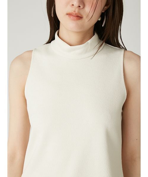 FRAY I.D(フレイアイディー)の「ハイネックカットソートップス/ウォッシャブル(Tシャツ/カットソー・レディース・アイボリー/ブラック/マルチ・F)」の7枚目の写真