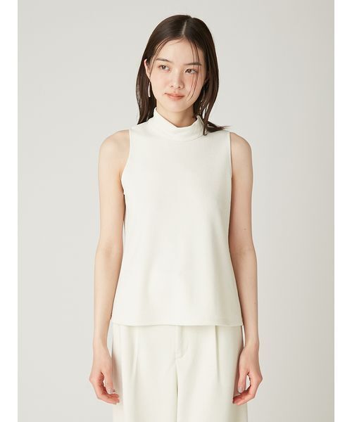 FRAY I.D(フレイアイディー)の「ハイネックカットソートップス/ウォッシャブル(Tシャツ/カットソー・レディース・アイボリー/ブラック/マルチ・F)」の11枚目の写真