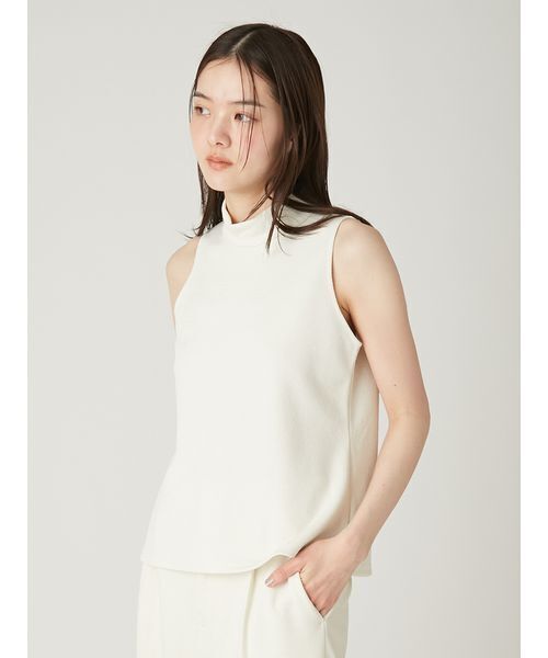 FRAY I.D(フレイアイディー)の「ハイネックカットソートップス/ウォッシャブル(Tシャツ/カットソー・レディース・アイボリー/ブラック/マルチ・F)」の12枚目の写真