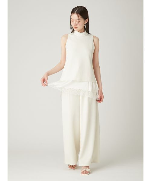 FRAY I.D(フレイアイディー)の「ハイネックカットソートップス/ウォッシャブル(Tシャツ/カットソー・レディース・アイボリー/ブラック/マルチ・F)」の15枚目の写真