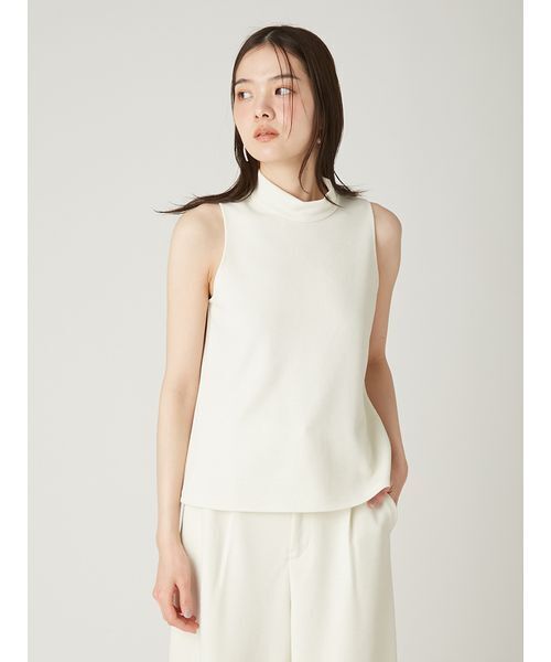 FRAY I.D(フレイアイディー)の「ハイネックカットソートップス/ウォッシャブル(Tシャツ/カットソー・レディース・アイボリー/ブラック/マルチ・F)」の22枚目の写真