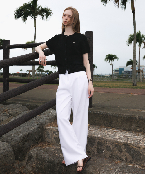 DEHEVE（デヘヴェ）の「Boucle Short Sleeve Cardigan [Black]（カーディガン/ボレロ・レディース・ブラック・OS）」の7枚目の写真