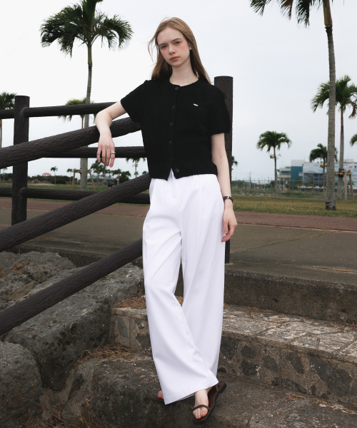 DEHEVE（デヘヴェ）の「Boucle Short Sleeve Cardigan [Black]（カーディガン/ボレロ・レディース・ブラック・OS）」の8枚目の写真