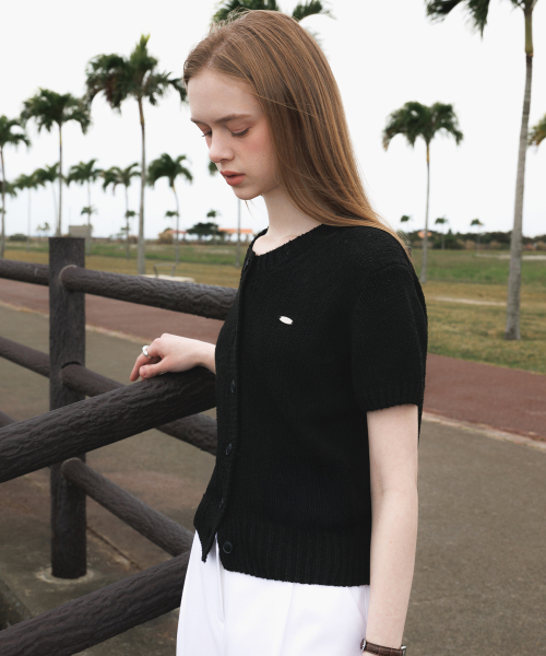 DEHEVE（デヘヴェ）の「Boucle Short Sleeve Cardigan [Black]（カーディガン/ボレロ・レディース・ブラック・OS）」の9枚目の写真