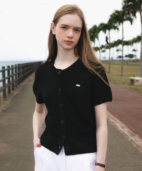 DEHEVE（デヘヴェ）の「Boucle Short Sleeve Cardigan [Black]（カーディガン/ボレロ・レディース・ブラック・OS）」の11枚目の写真