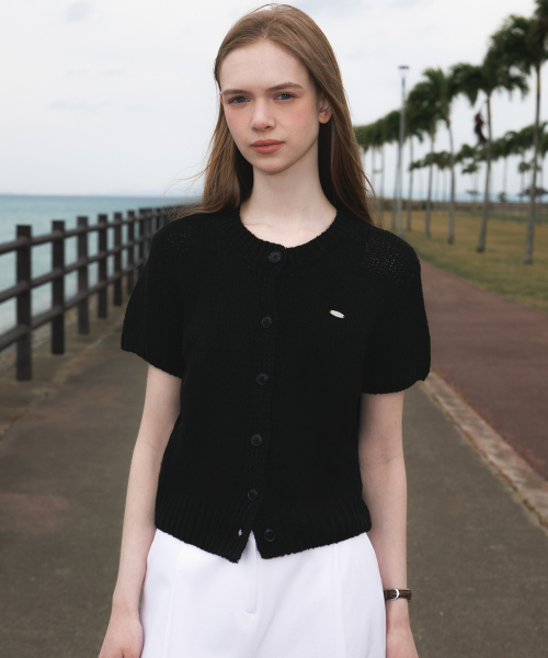 DEHEVE（デヘヴェ）の「Boucle Short Sleeve Cardigan [Black]（カーディガン/ボレロ・レディース・ブラック・OS）」の13枚目の写真