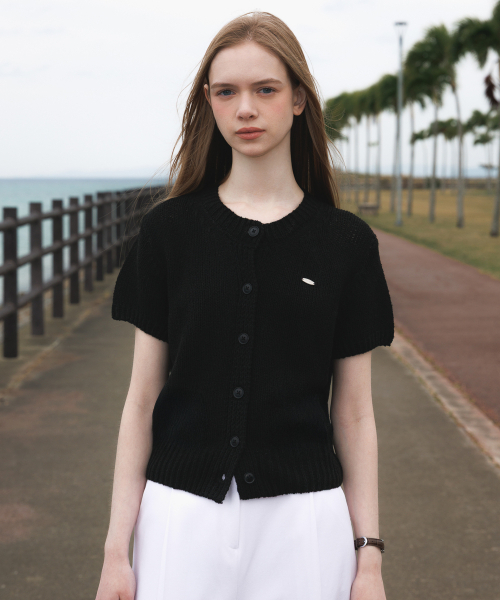 DEHEVE（デヘヴェ）の「Boucle Short Sleeve Cardigan [Black]（カーディガン/ボレロ・レディース・ブラック・OS）」の15枚目の写真