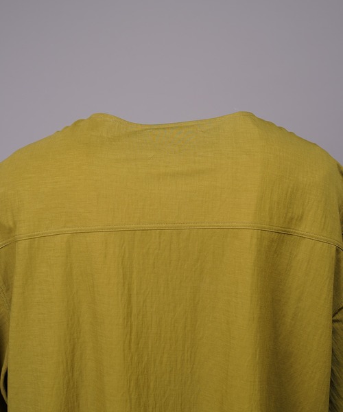 MAISON SPECIAL（メゾンスペシャル）の「《UNISEX》Woven-like Smooth Prime-Over Short-sleeved T-shirt/ウーブンライクスムースプライムオーバーショートスリーブTシャツ【MAISON SPECIAL/メゾンスペシャル】（Tシャツ/カットソー・メンズ・ブラック/マスタード・2/1/0）」の20枚目の写真