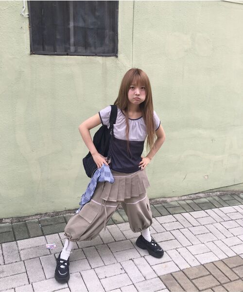 OAFISH(オアフィッシュ)の「Floral Shirring Lace T-shirts, Purple(Tシャツ/カットソー・レディース・その他・1/2)」の4枚目の写真